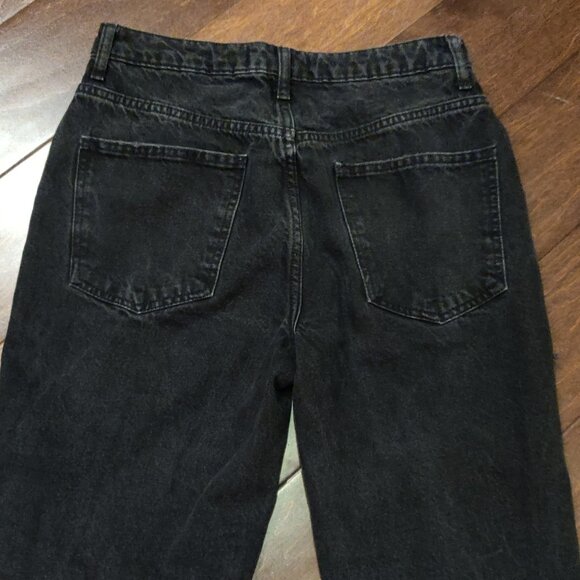 We The Free Free People Black Lasso High Rise Destroyed Jeans SIZE 27 - Picture 4 of 7